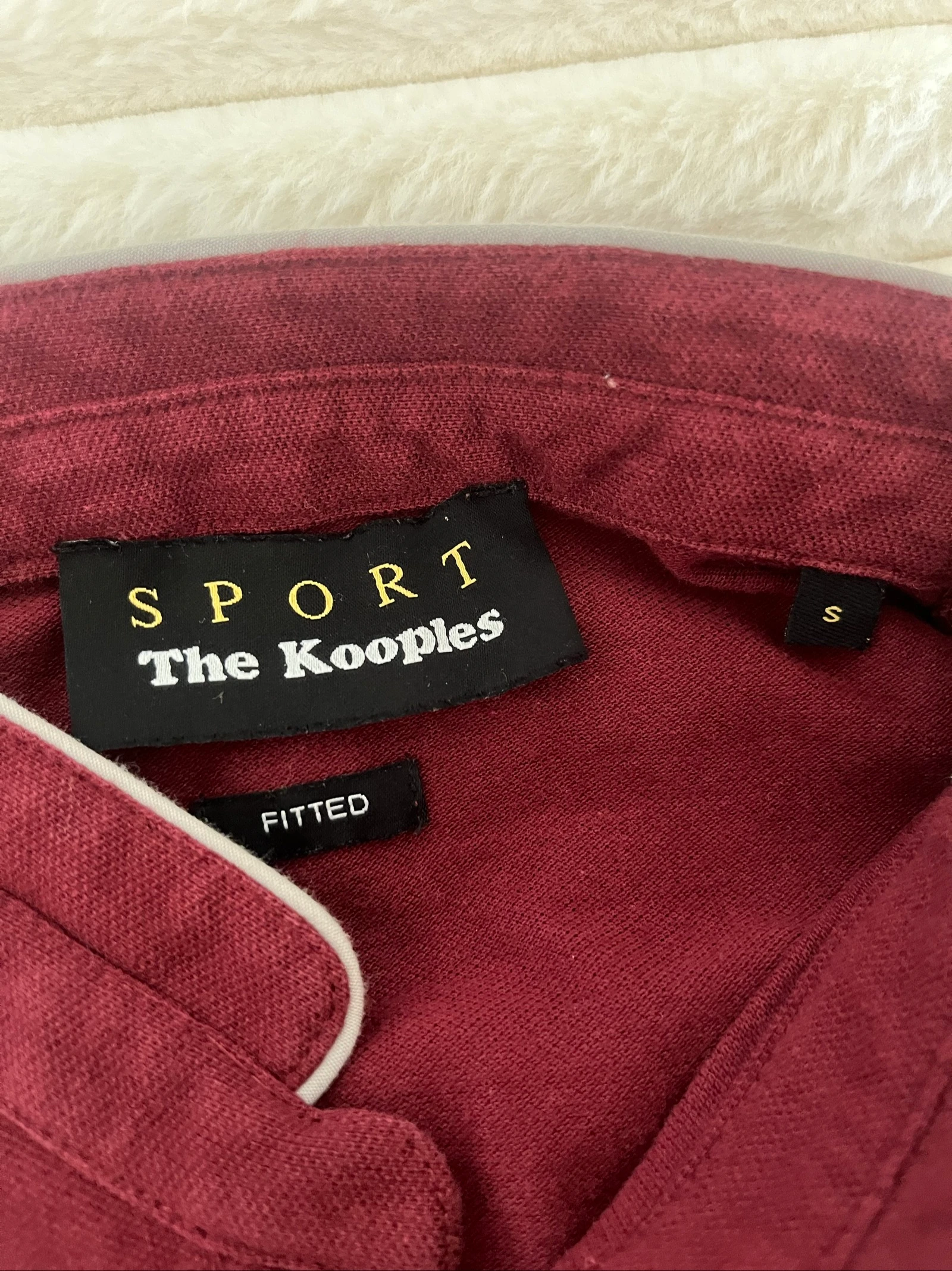 Polo de manga larga The Kooples Sport - Cuello oficial - Burdeos - Talla S - TBE – photo 3